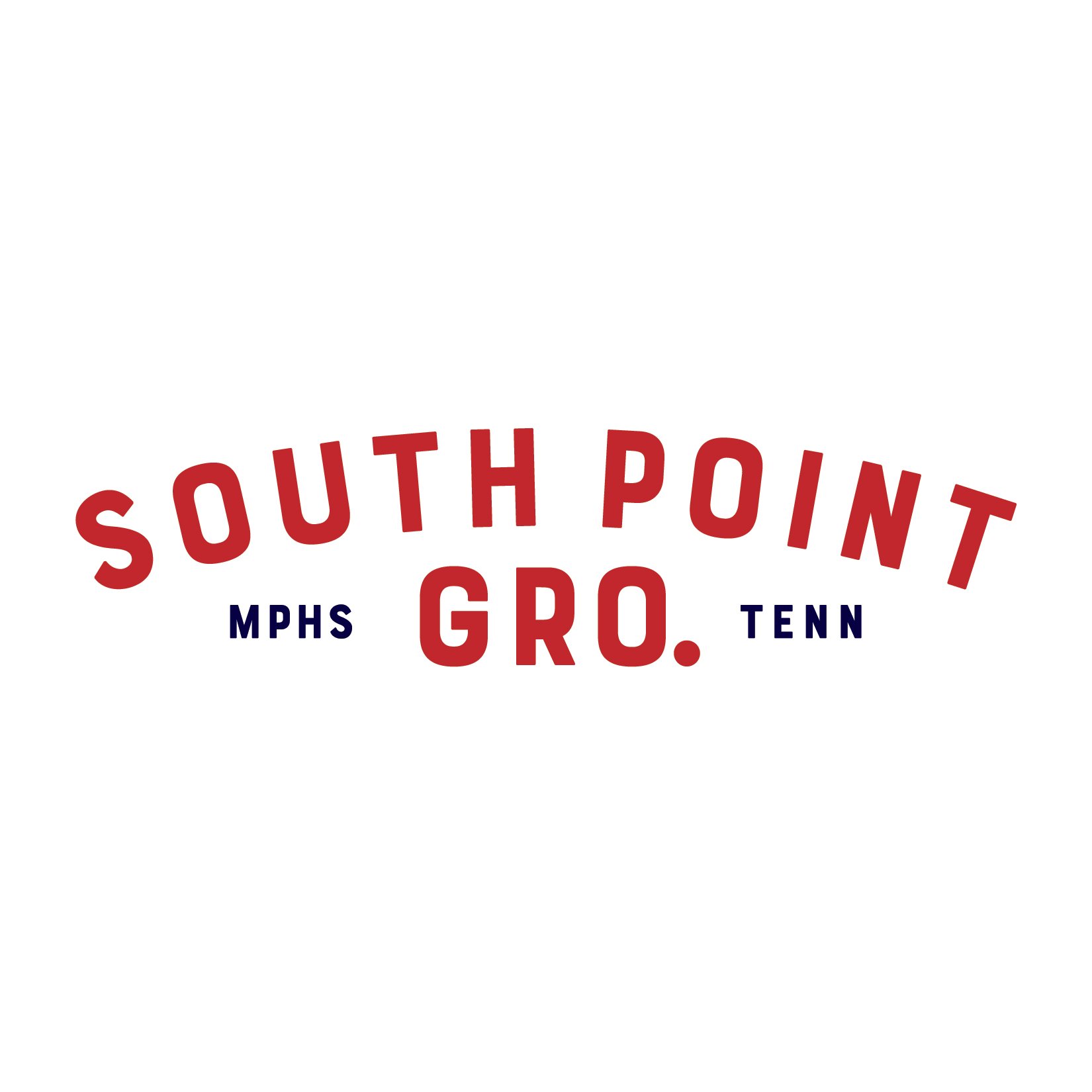  South Point Grocery  Downtown Memphis  South Point Grocery logo graphic  Branding creative and design by Chuck Mitchell 