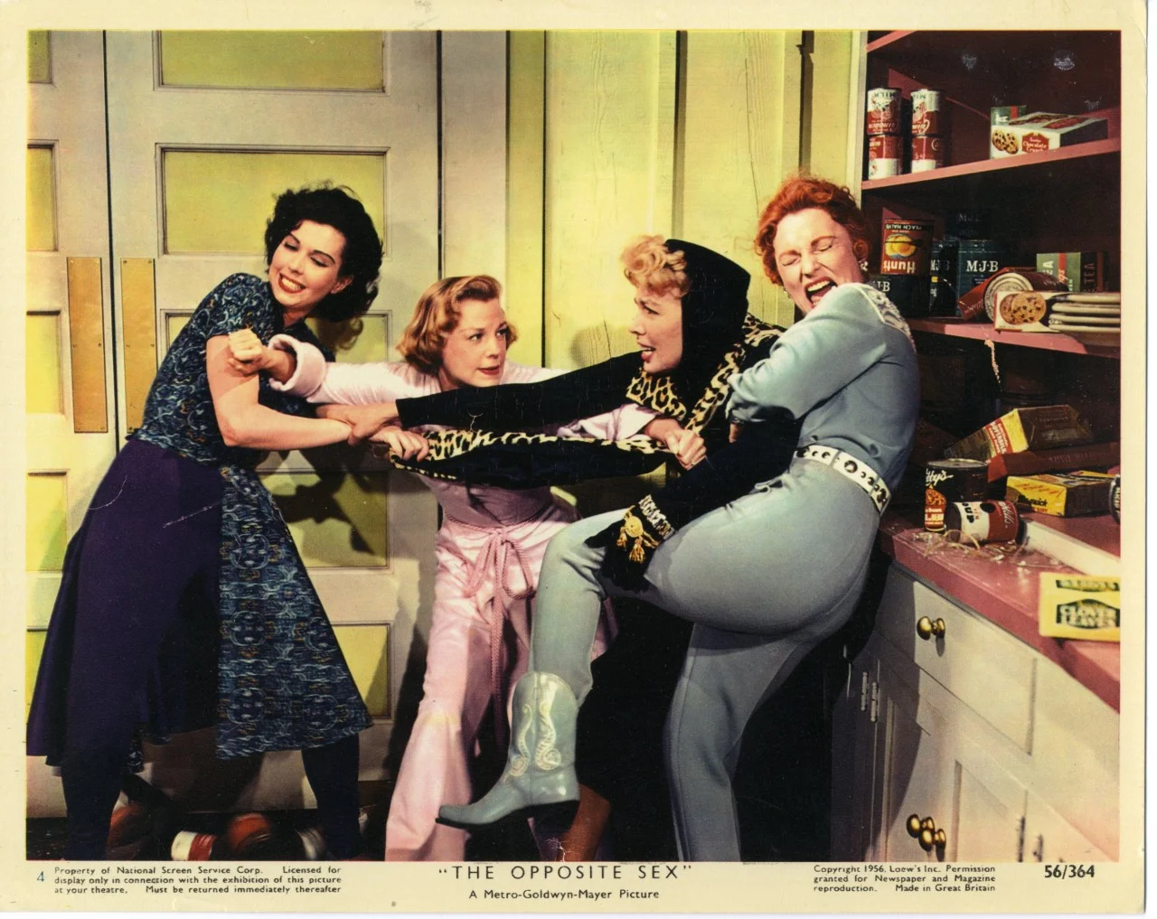 Ann Miller, June Allyson, Dolores Gray, and Agnes Moorehead destroy the kitchen.