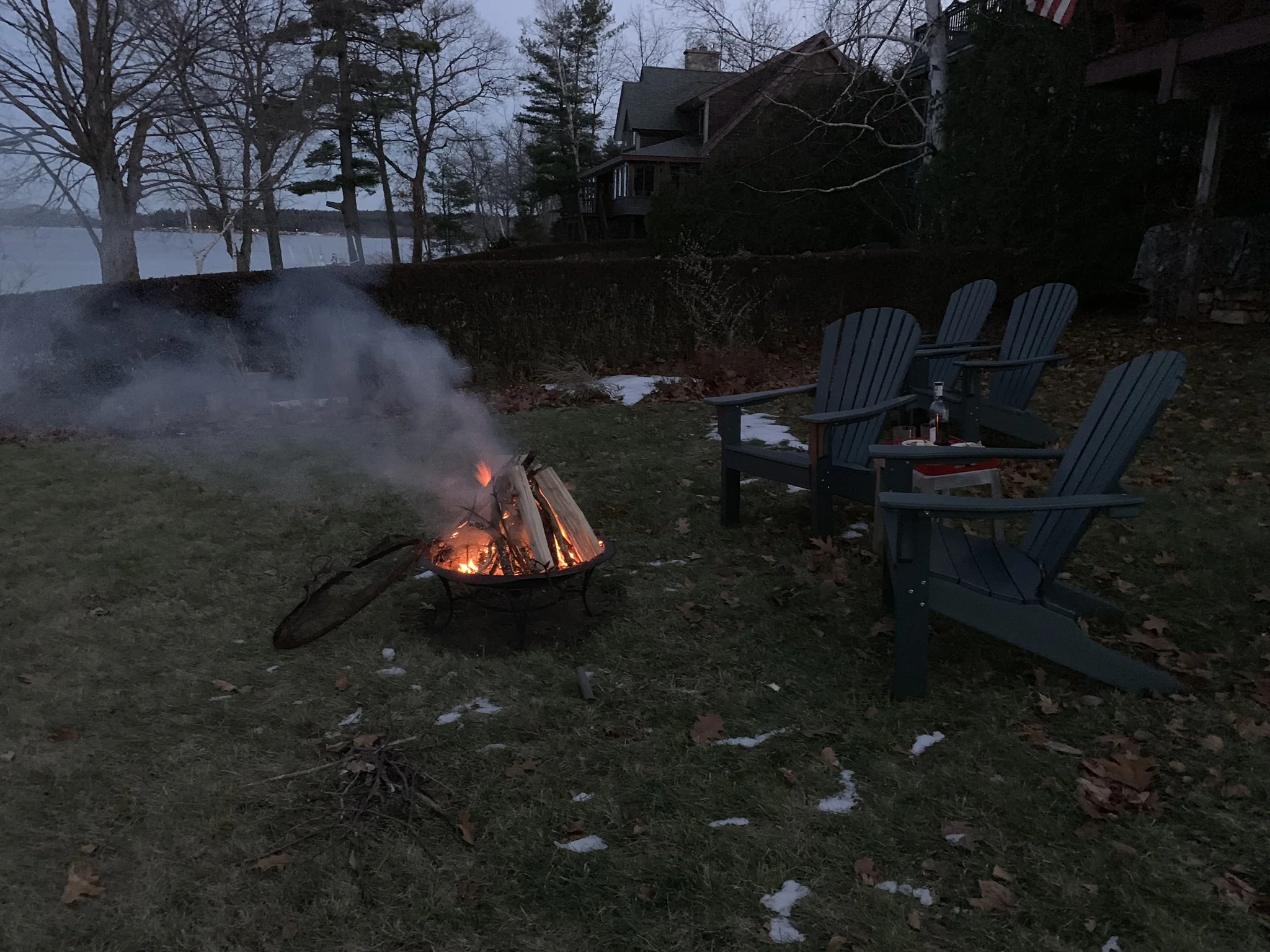 The beginning of our cocktail bonfire.