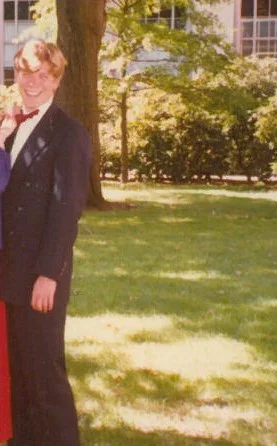In Killian Court in the early 1990s. So slim, so blond!