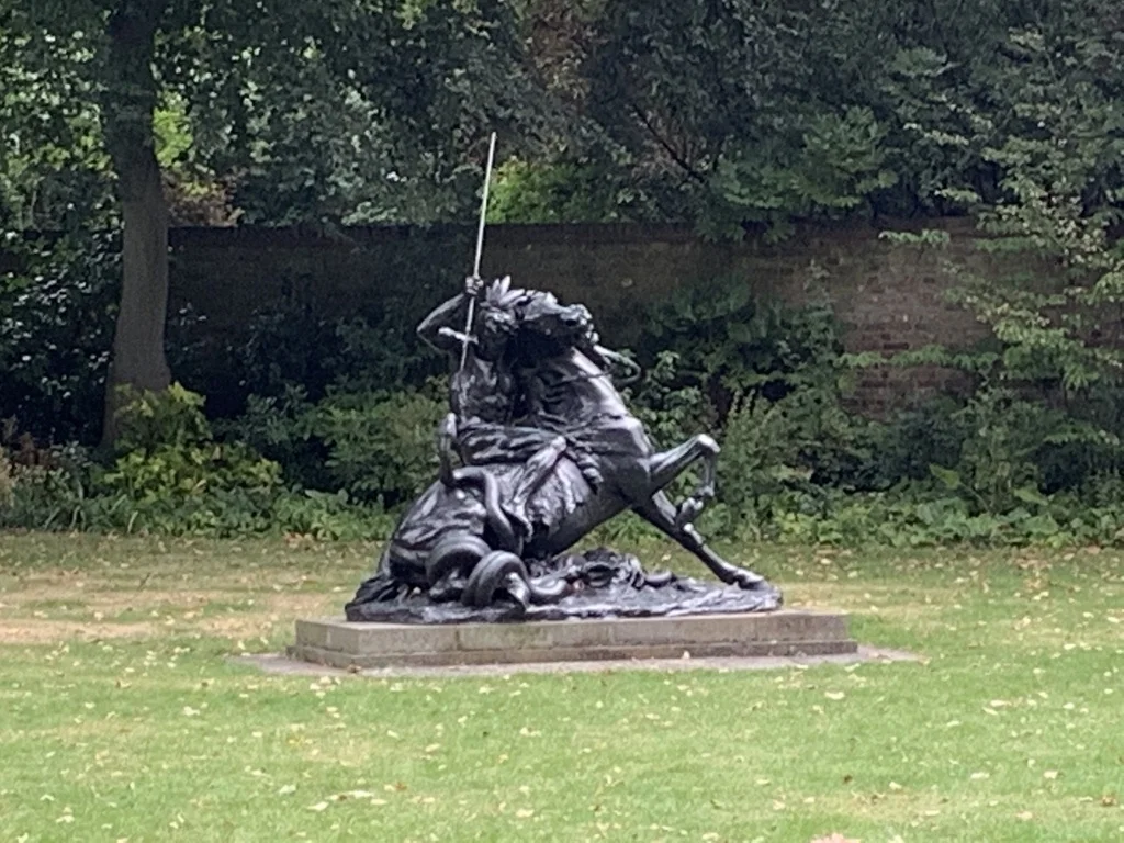 Sculpture in the garden at Leighton House.