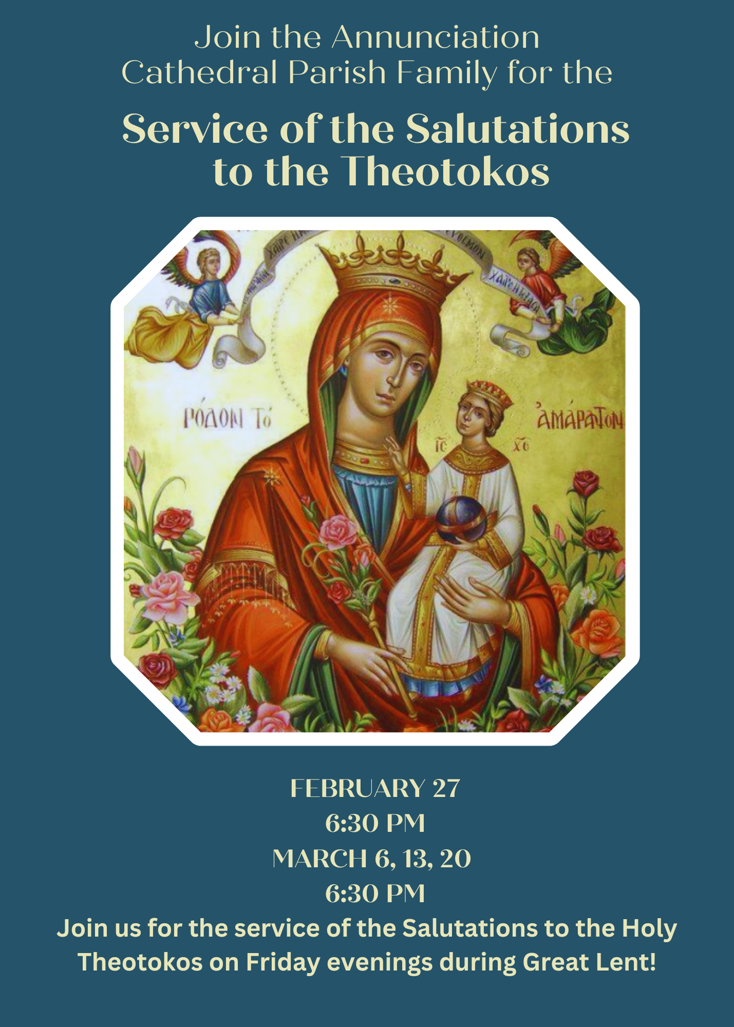 Saluations to the Theotokos