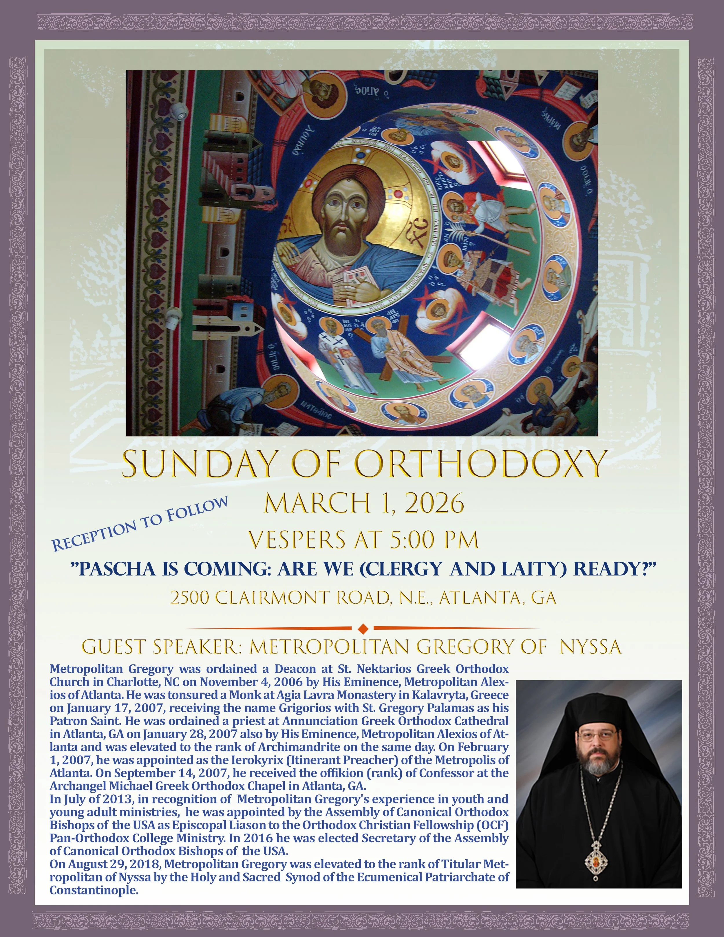 Sunday of Orthodoxy Evening Pan-Orthodox Vespers