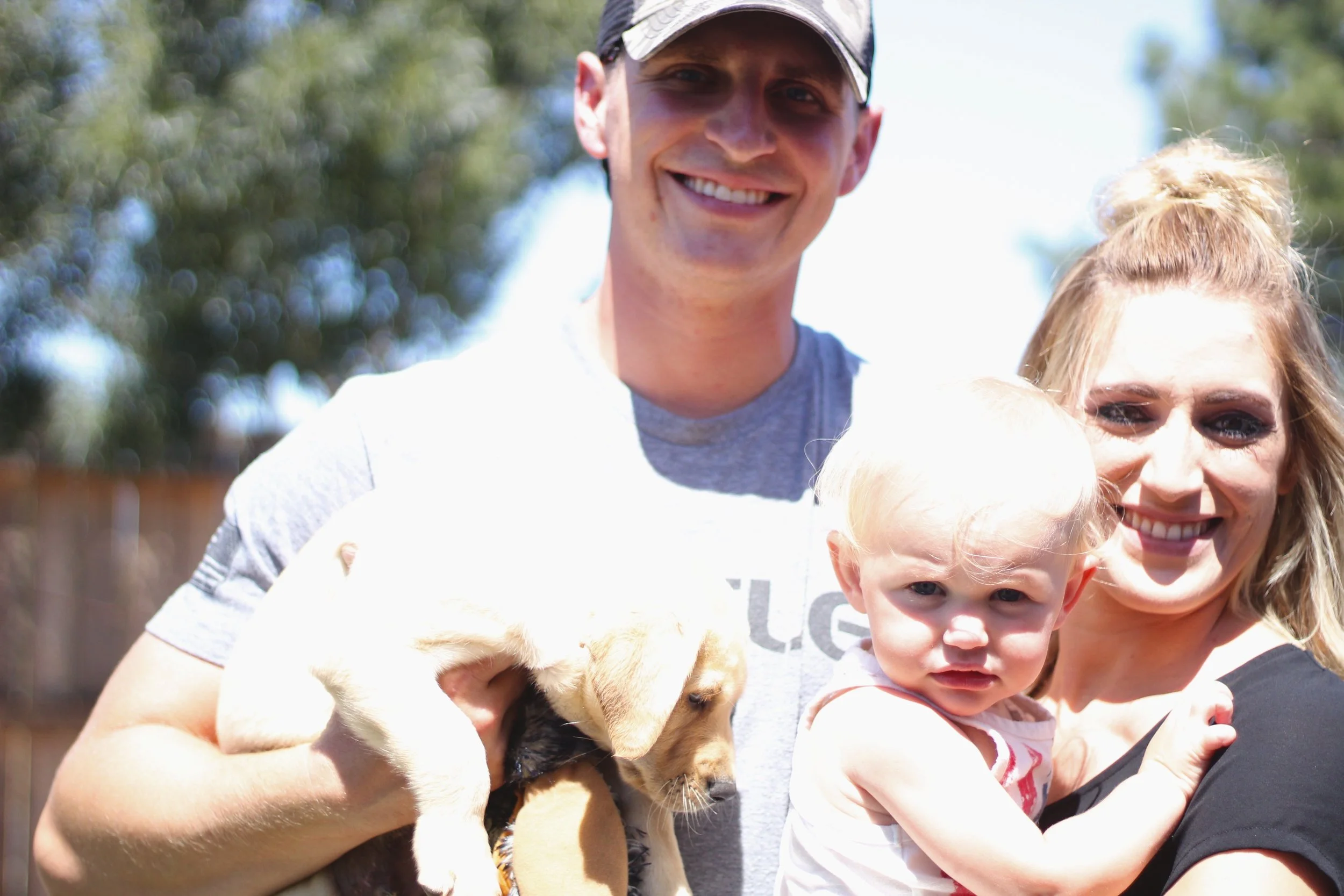 Puppy Bo and Stevenson family