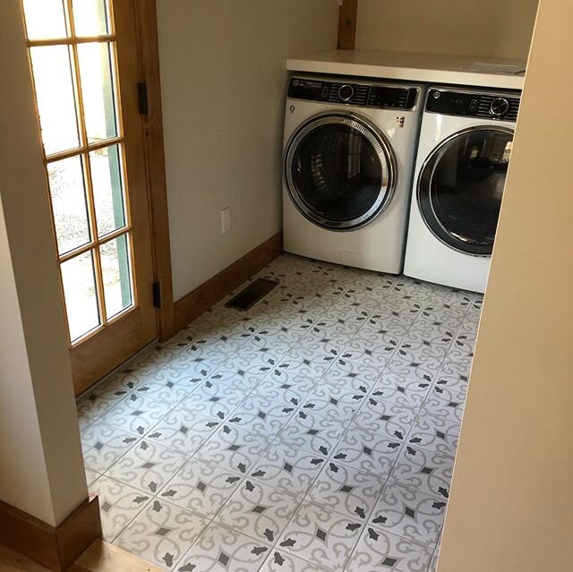 Pool house area at #capeneddickproject is coming along! Laundry, powder room and change room. Swipe right to see more. #marymckeedesign #poolhouse #laundryroom #powderroom #changeroom