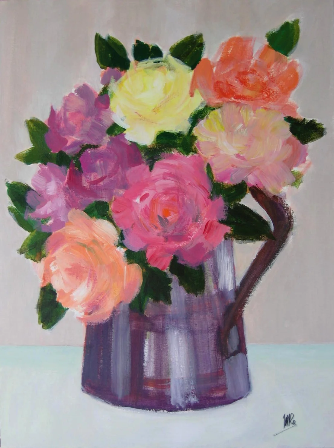 FLOWERS Roses in Tibetan pot.JPG