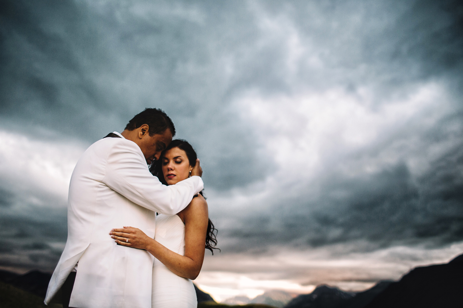 Waterton Wedding, Waterton Wedding Photography, Stormy Skies, Mountain Elopement, Alberta Mountain Elopement