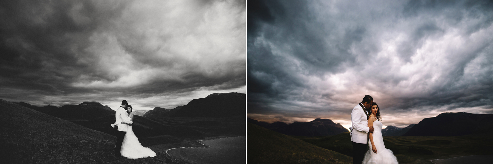 Waterton Wedding, Waterton Wedding Photography, Stormy Skies, Mountain Elopement, Alberta Mountain Elopement