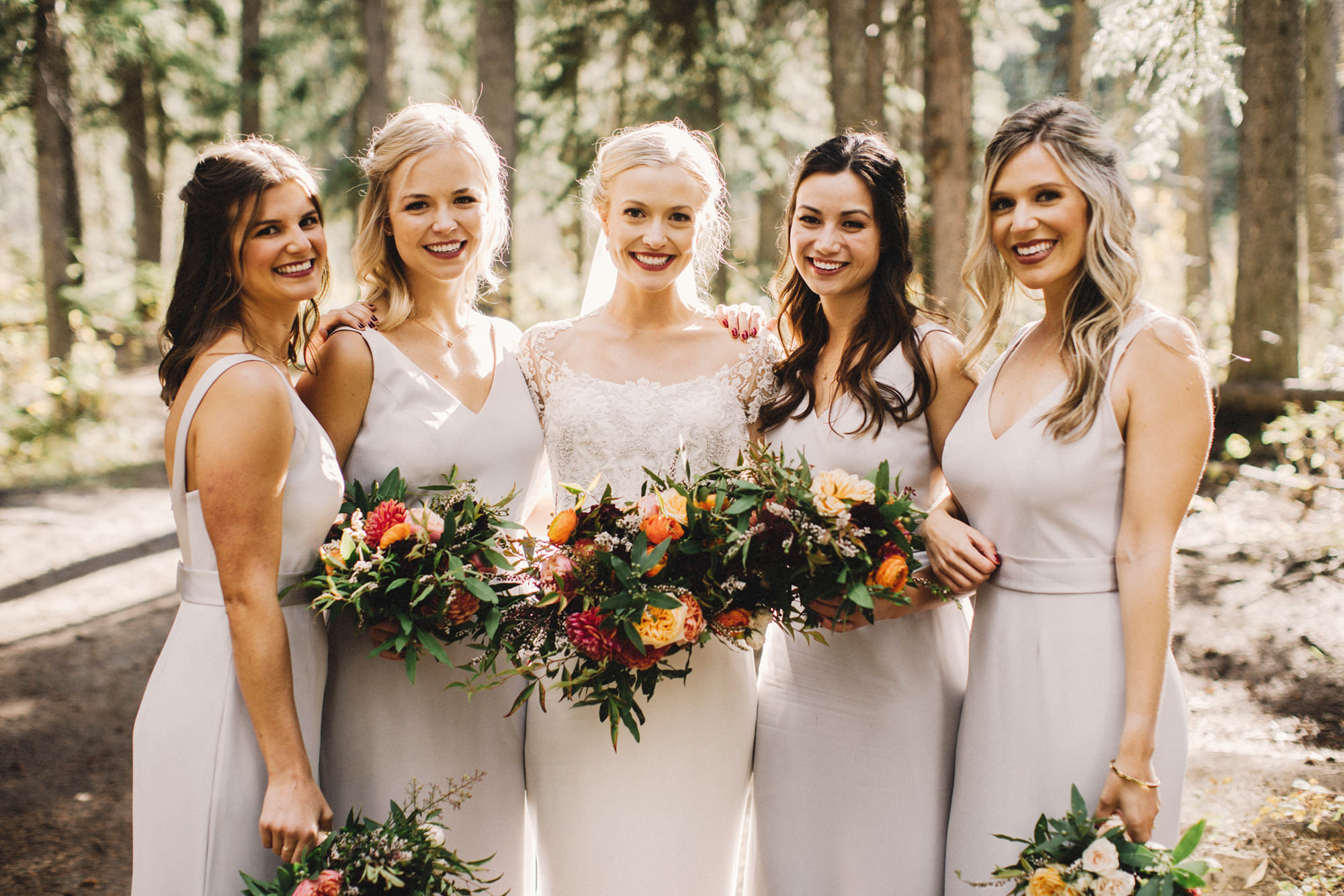 calgary wedding photographer, calgary wedding, reem acra dress, elegant bride, vera wang bridesmaids