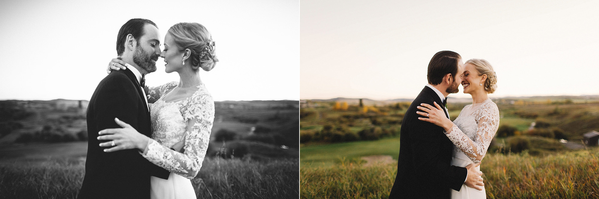 calgary wedding photographer, sirocco wedding, sunset portraits, dusk portraits, reem acra dress, armani groom