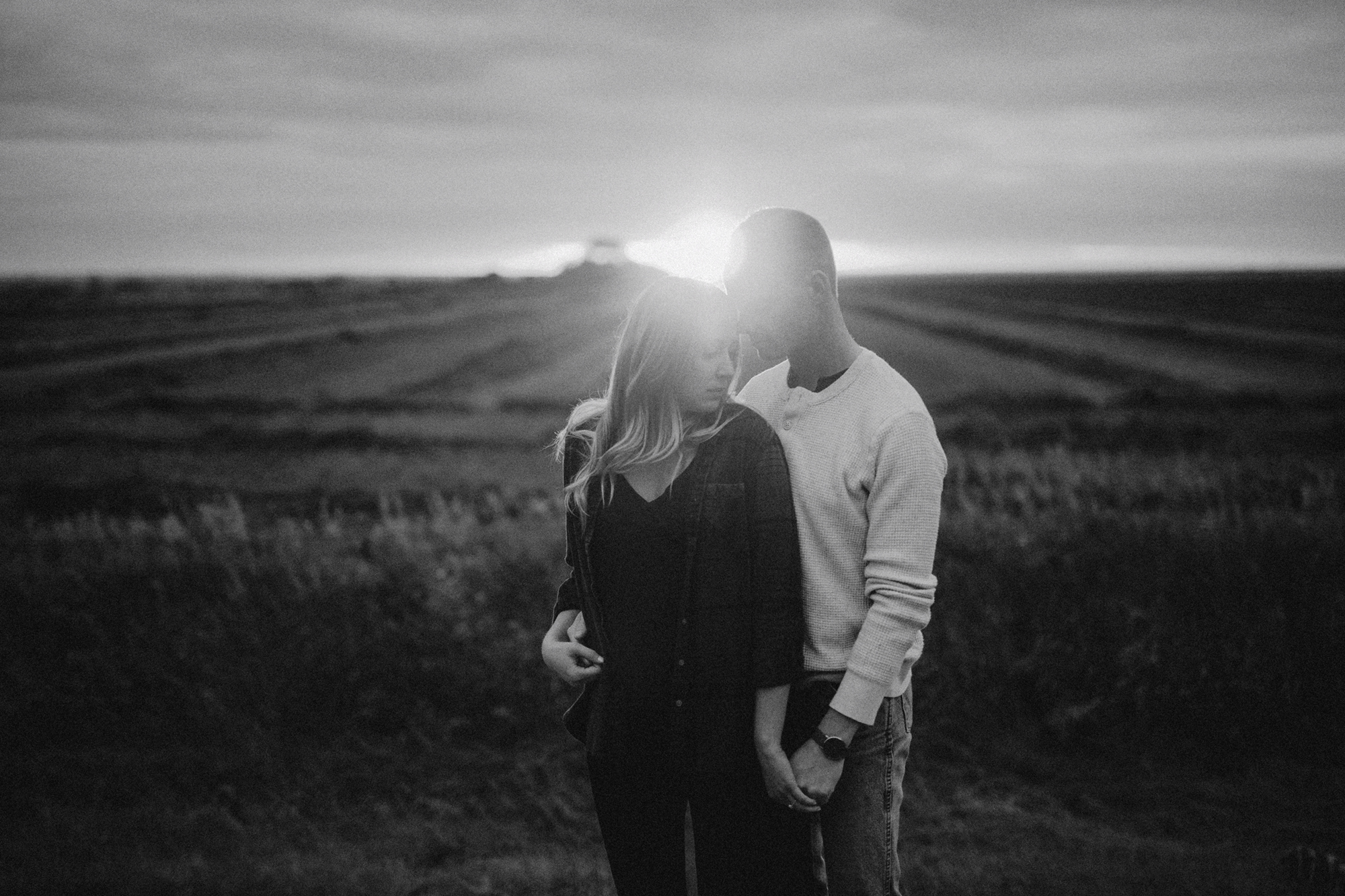 Southern Alberta Engagement Session BW -07.JPG