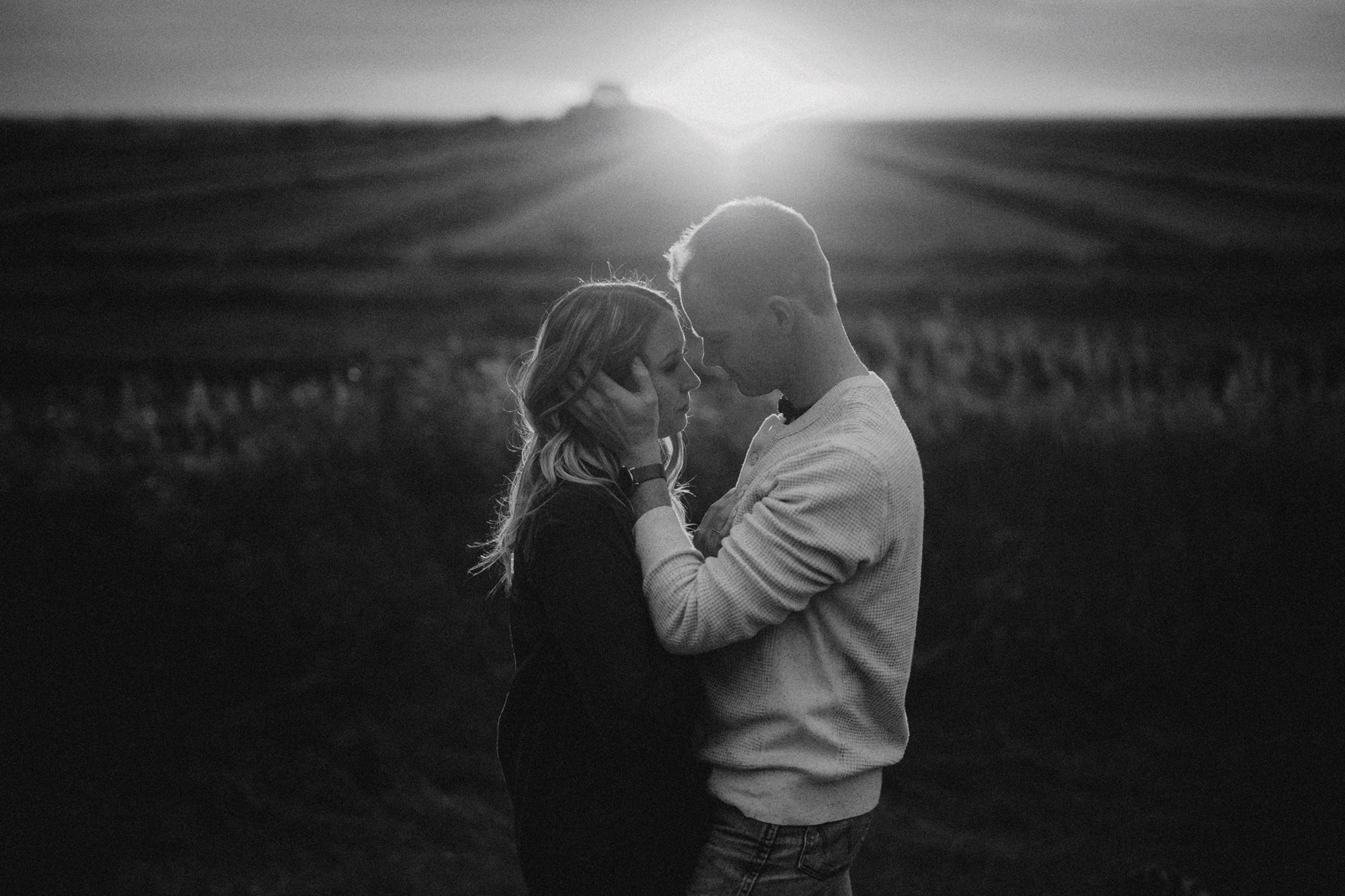 Southern Alberta Engagement Session BW -09.JPG