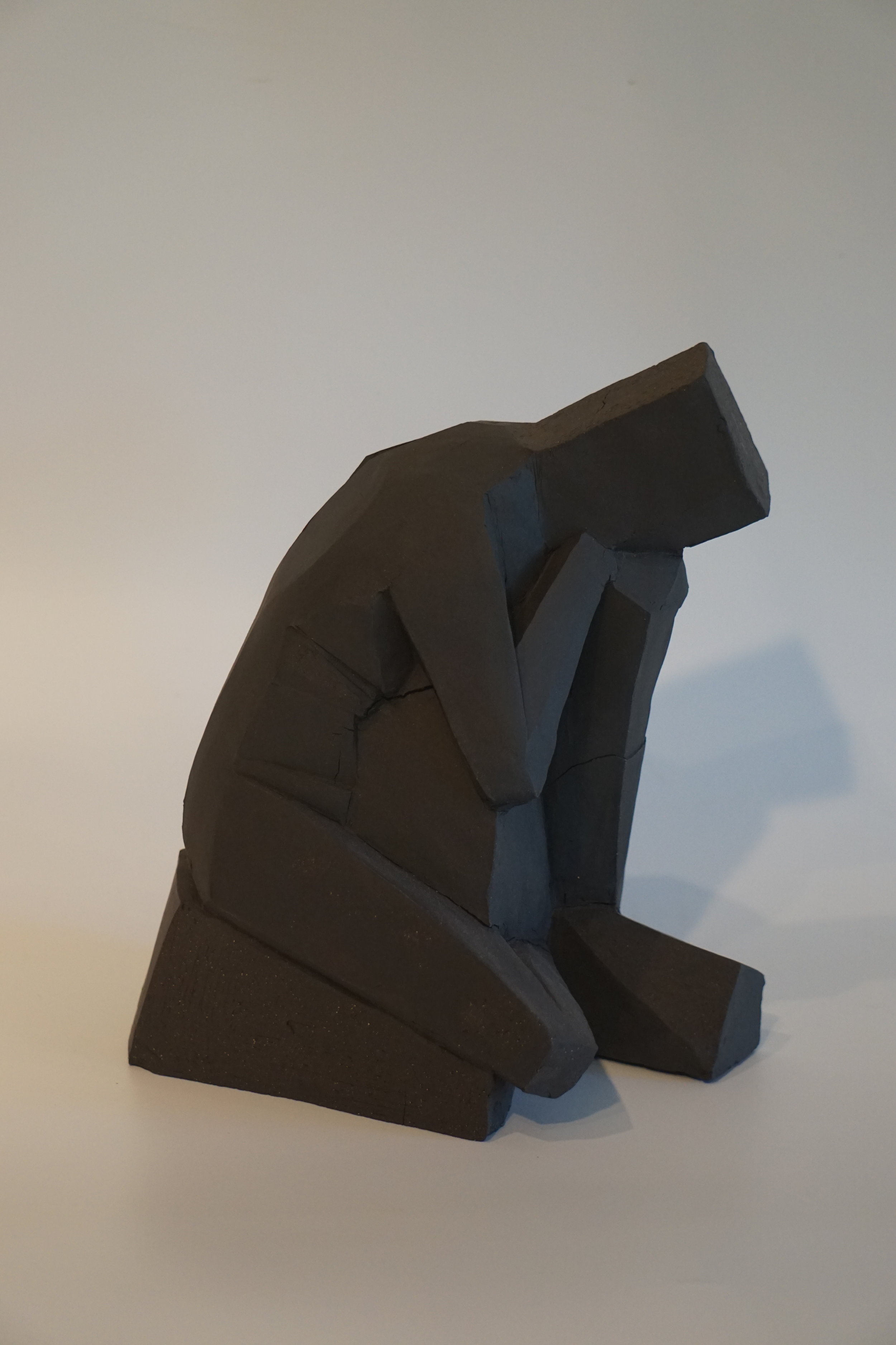 "Thinking Out Of The Box" in clay. I am going to cast it in bronze.