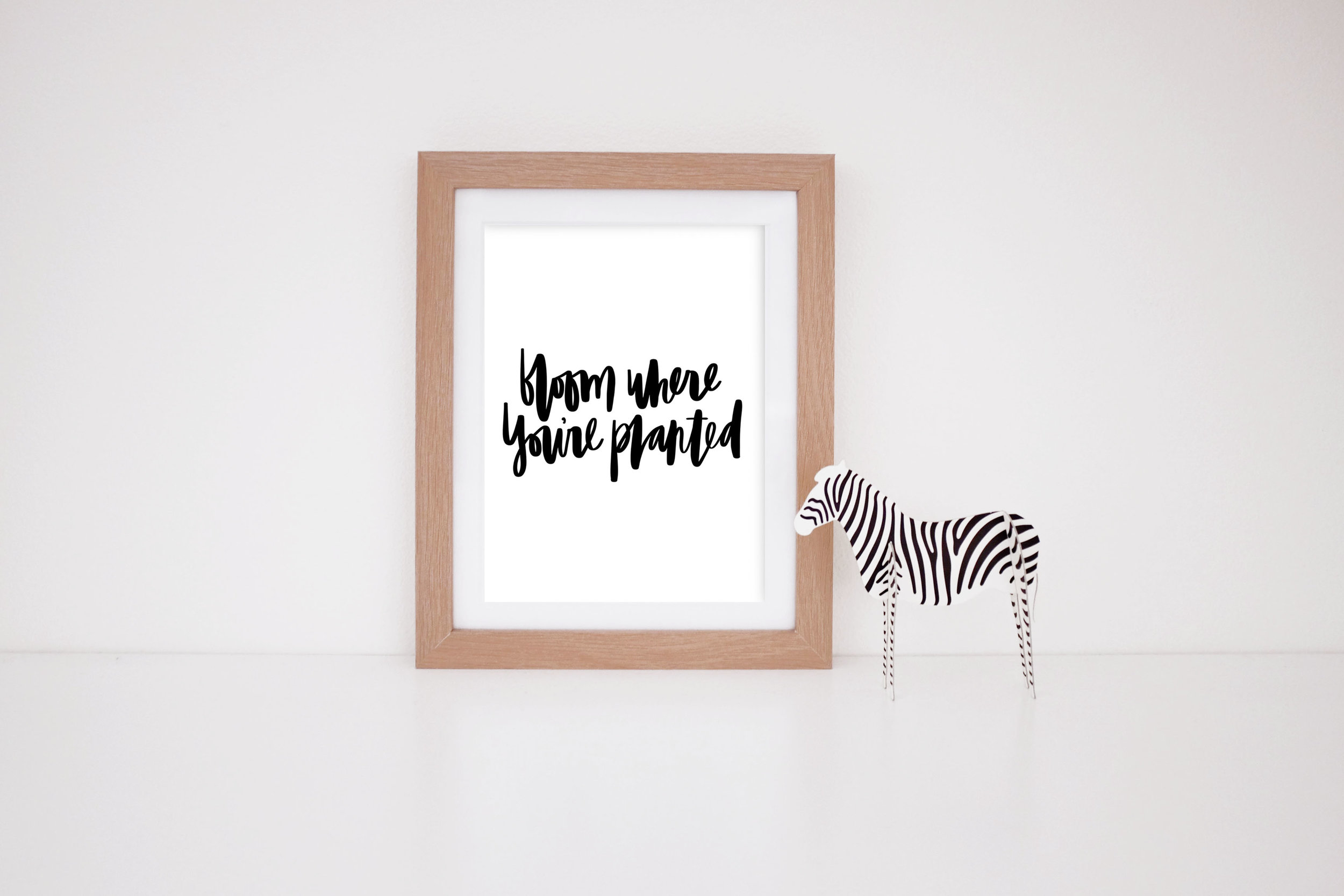 MaryRizzaCruzCreative_ArtInFrame_Zebra_Nursery_Procreate_BloomWhereYourePlanted-Blk_2016.jpg