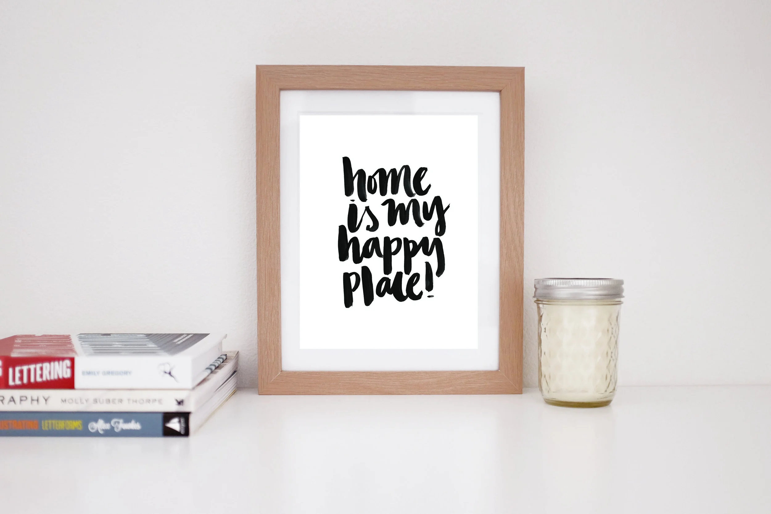 MaryRizzaCruzCreative_ArtInFrame_Books&Candle_HomeIsMyHappyPlace_2016.jpg