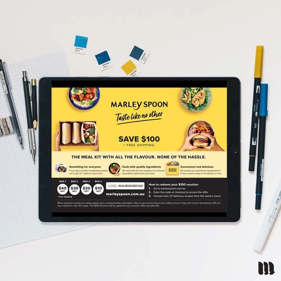 { P O R T  F O L I O } From the archives: Marley Spoon Ad

#MaryRizzaCruzCreative #MarketingDesign #GraphicDesign #Design #Creativity