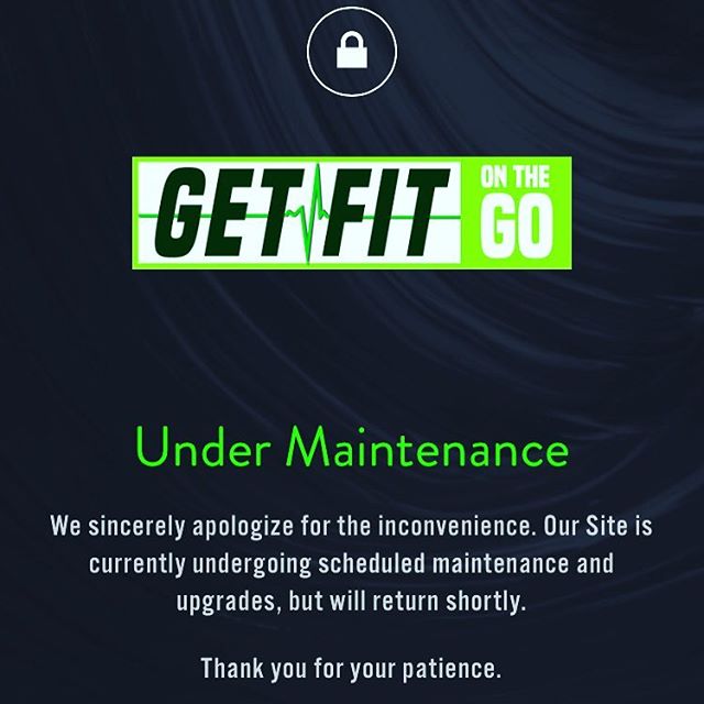 Our website is undergoing routine maintenance and upgrades until Tuesday Feb, 21st! You can still book classes and access our class schedule through the Get Fit On The Go Fitness and the MindBody app! Thank you guys so much for being patient with us 