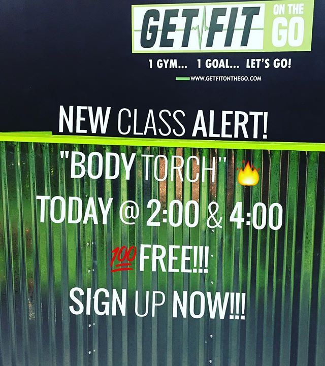 Have you signed up yet? Church, brunch then torch!🔥GetFit on a Sunday🤔 No better way to kick off the start of our Sunday class schedule with a new class. &quot;Body Torch&quot;🔥🔥🔥 what is Body Torch???? Well....................
It's a High Inten