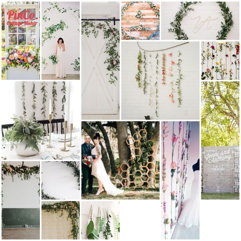 Greenery wedding backdrops