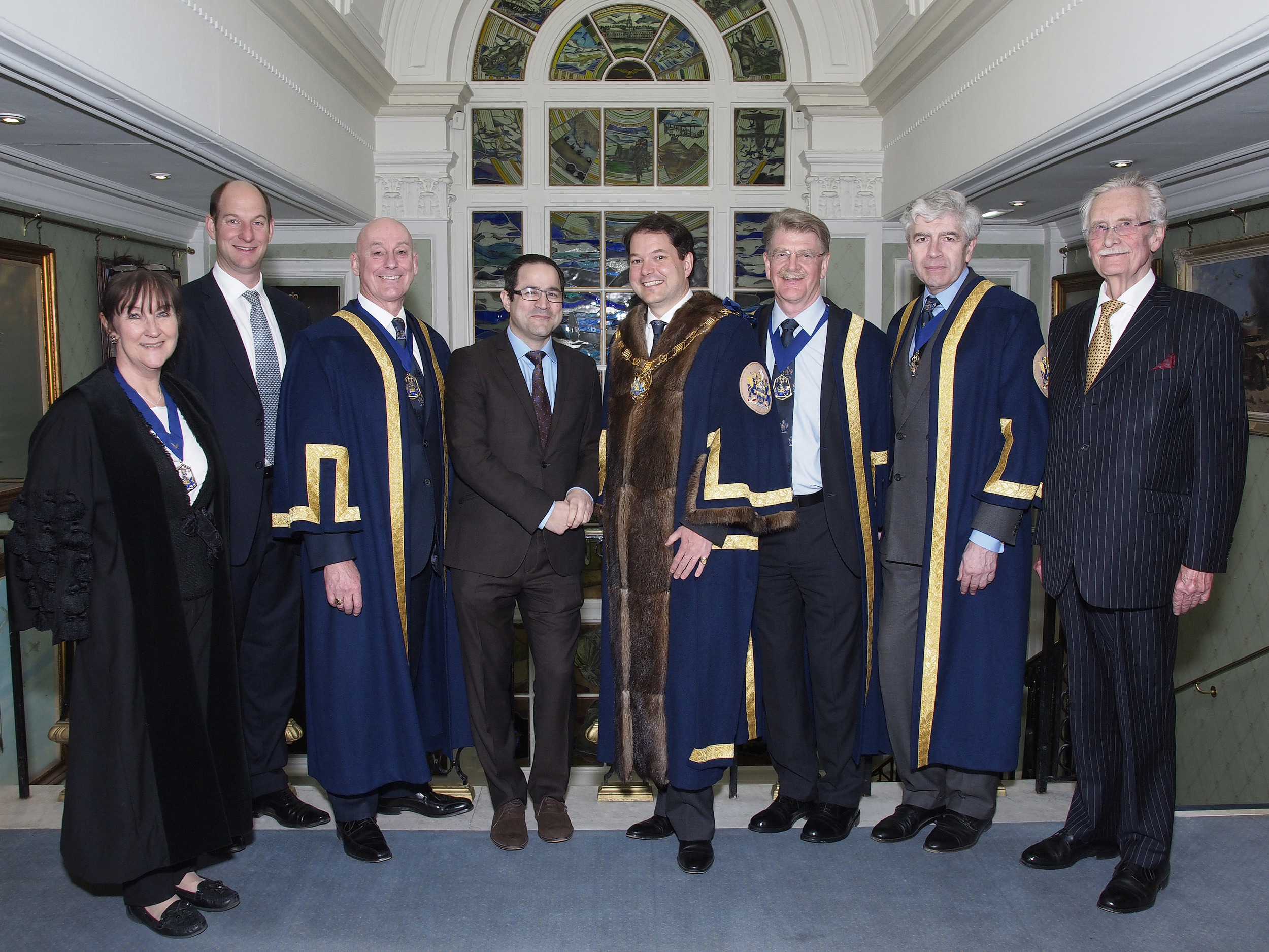 Master, Wardens, Clerk, Hagai Segal and Sponsors from QCIC © Gerald Sharp Photography