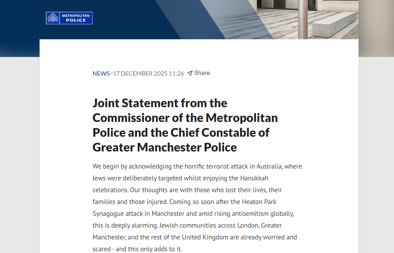 After Sydney, UK Police to finally act against hate culture
