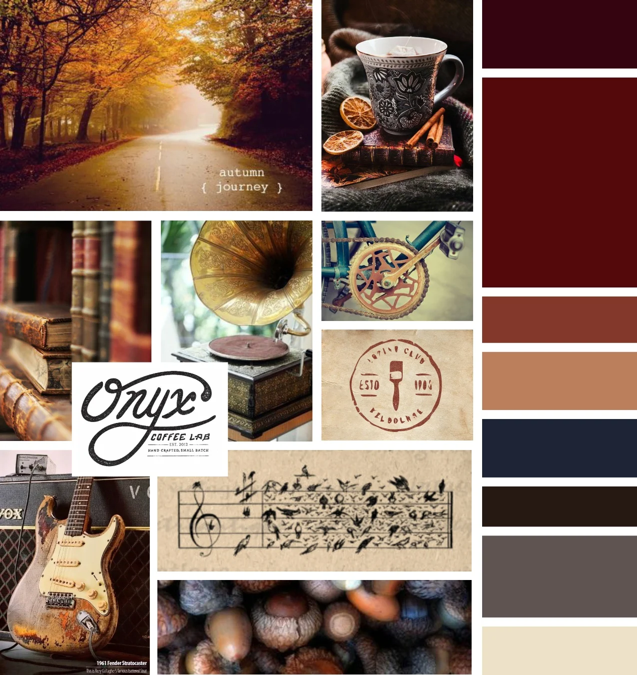 Inkwell Music Mood Board Inspiration Board by Tarragon Studios