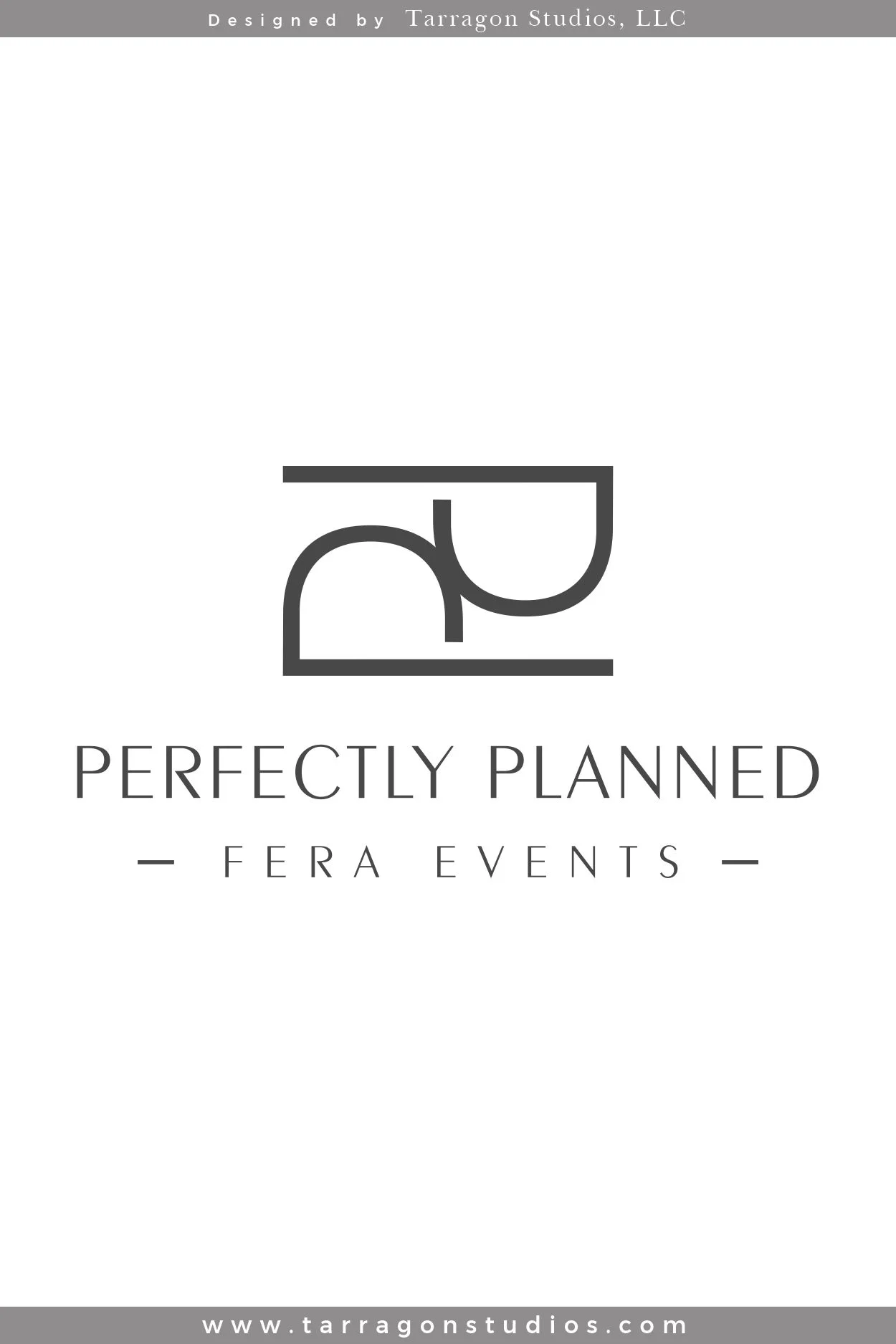 Logo & Brand Designed for Perfectly Planned Fera Events. Continue reading to see more of their Feminine Modern Minimalist Logo Variations! #logo #design #branding #event #modern #feminine #minimal