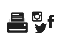 Print and Social Media Icon