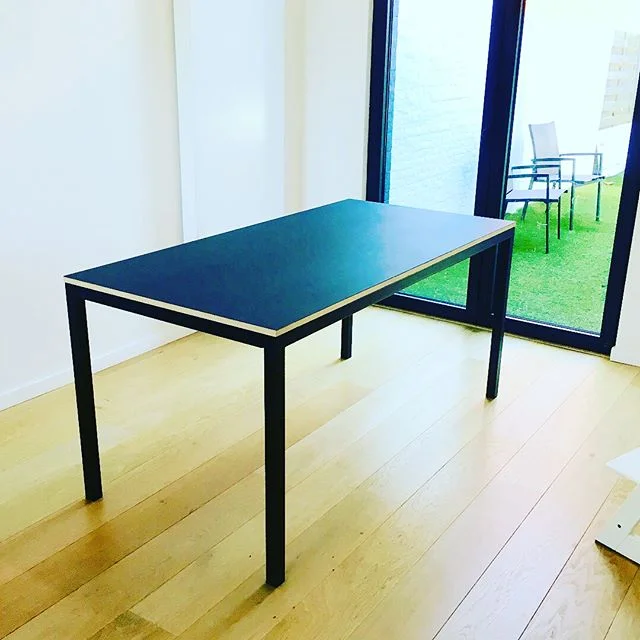 Dinner for 4,6 or 8? A custom made table never too big, never too small. #steelframe #birchply #forbodesktop #n14 #madetoyourmeasure