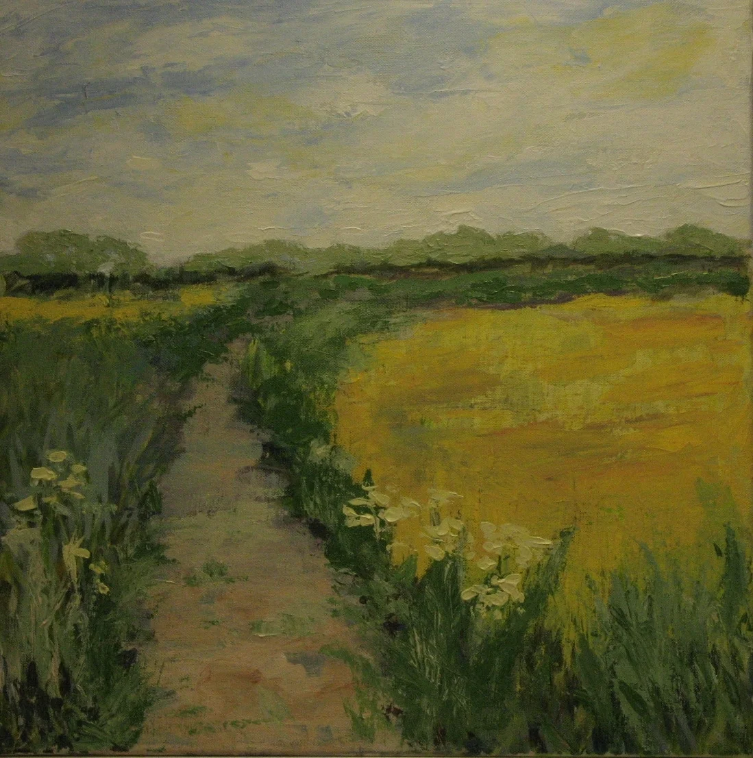 Late Summer Field acrylic on board 52 x 52 cm