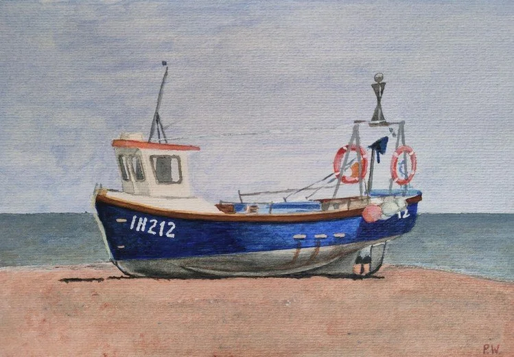 Fishing Boat on Beach at Aldeburgh