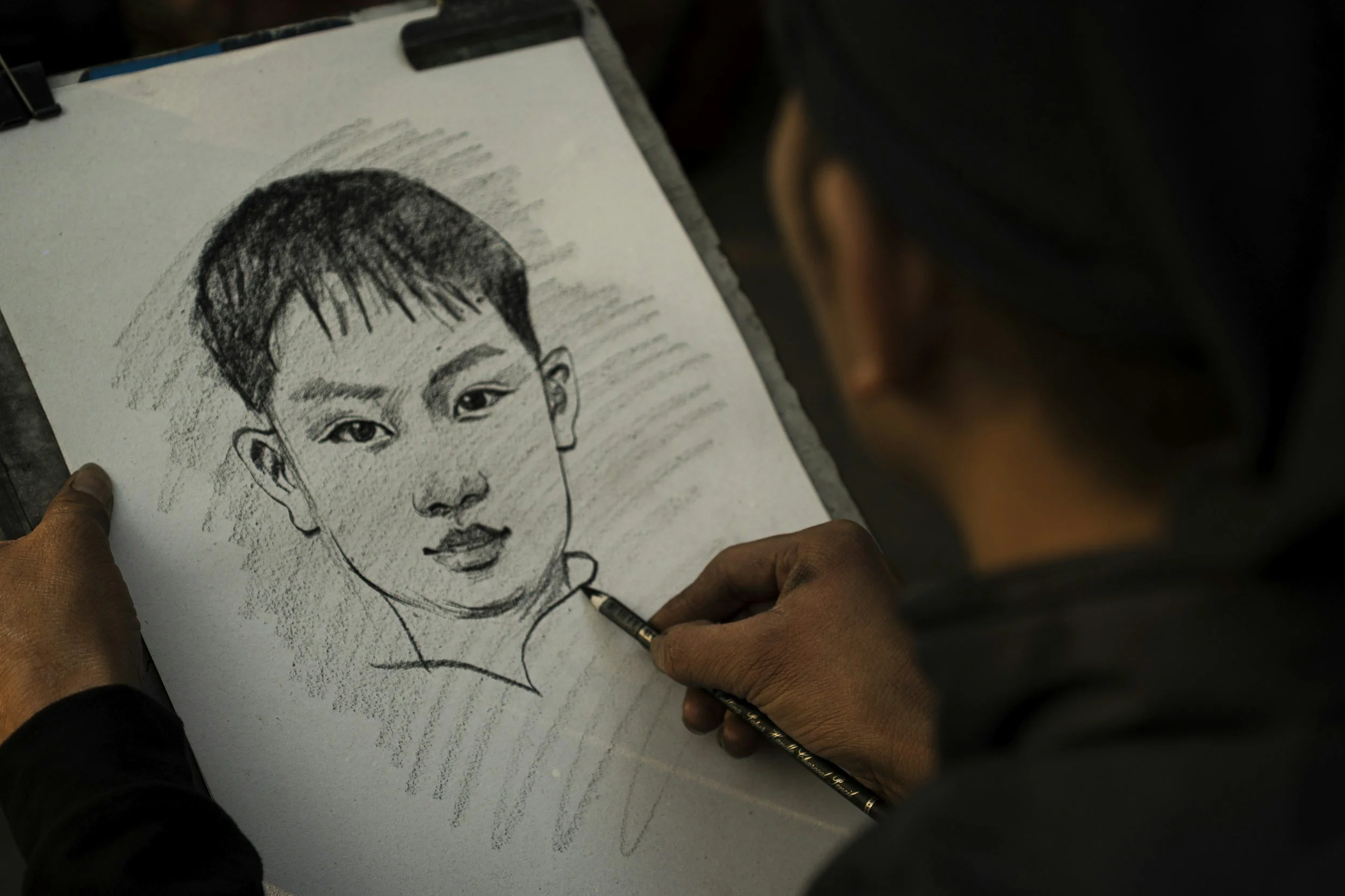 Live portrait drawing