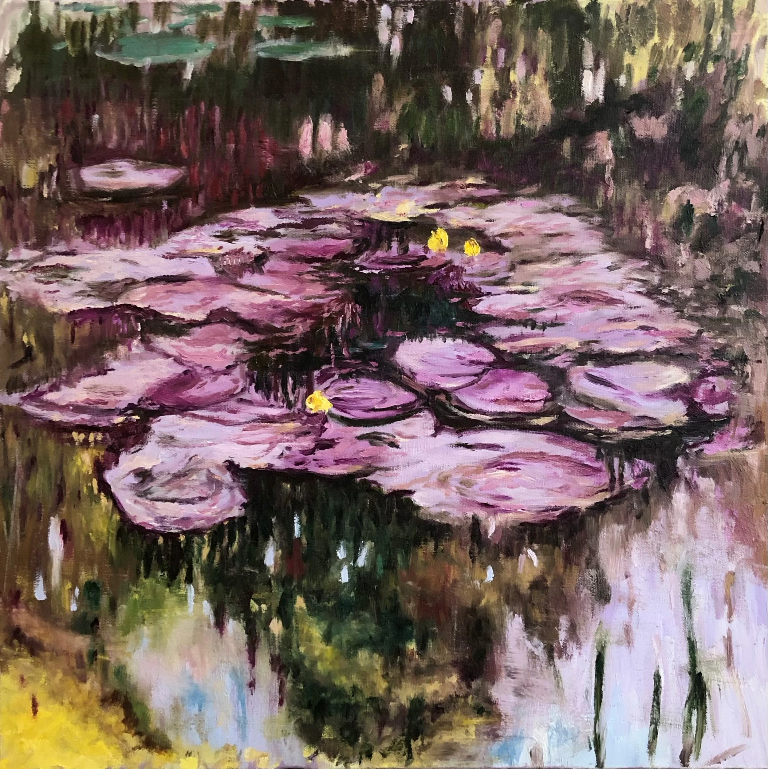  Water Lilies (after Monet)   Oil on canvas 60x60cm 