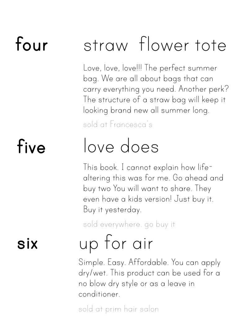 Spring Must Haves Prim Salon