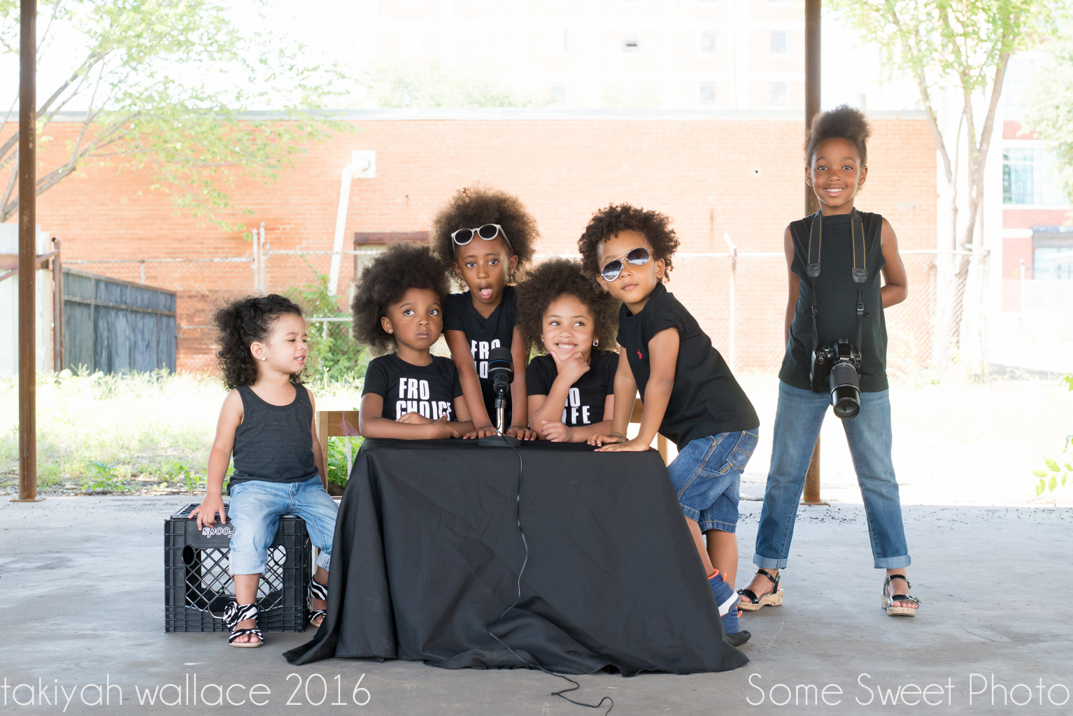L to R: Avery-Harper, Chuckie-Sly, Ellie, Nyla, Roman, Rae Not sure where Jax ran off to.