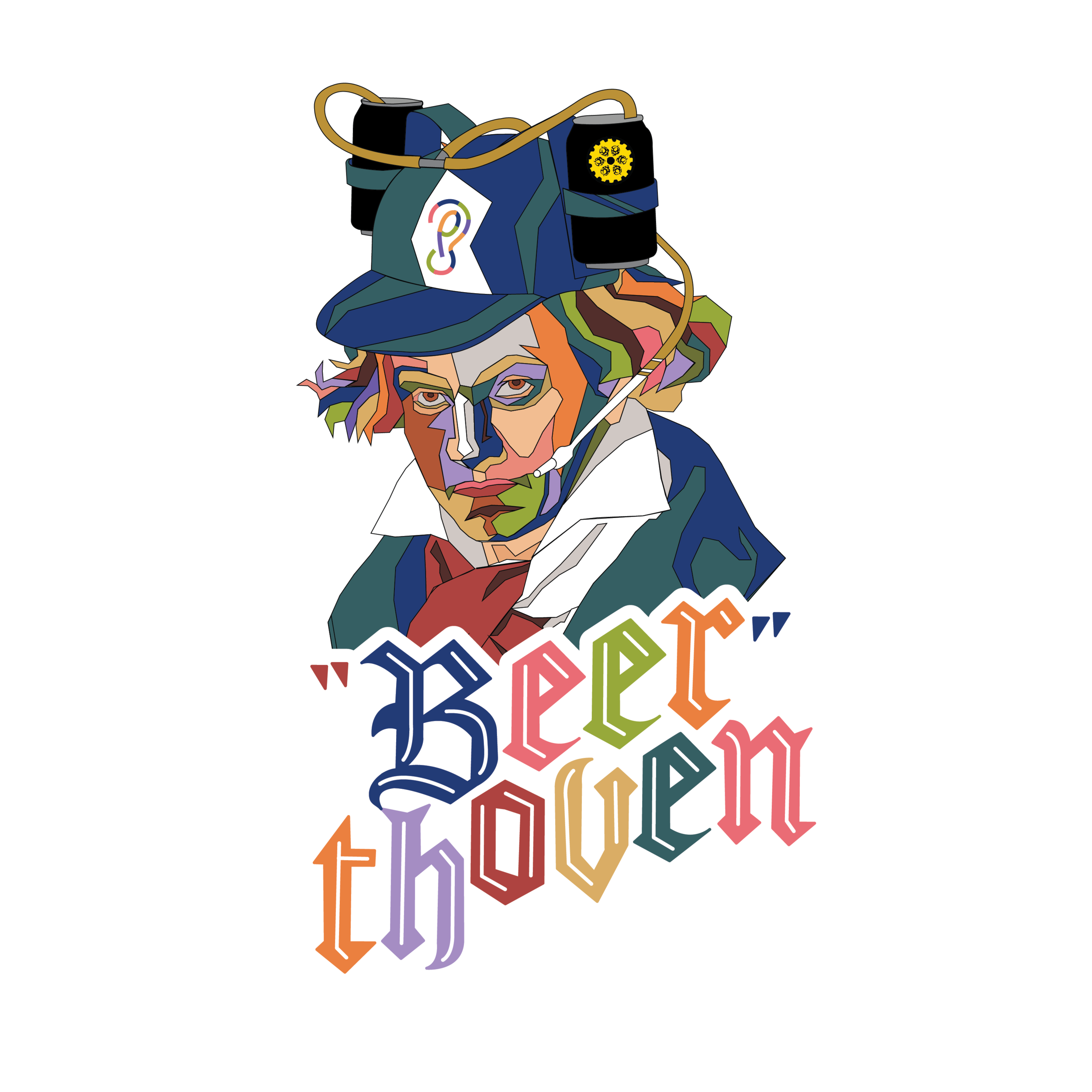 A rendition of the Beethoven project logo that was modified for a related event. The BPO was partnering with a local brewery,  Binghamton Brewing Co., for a night of beer-tasting and trivia as a fundraiser for the philharmonic. They wanted a funnier