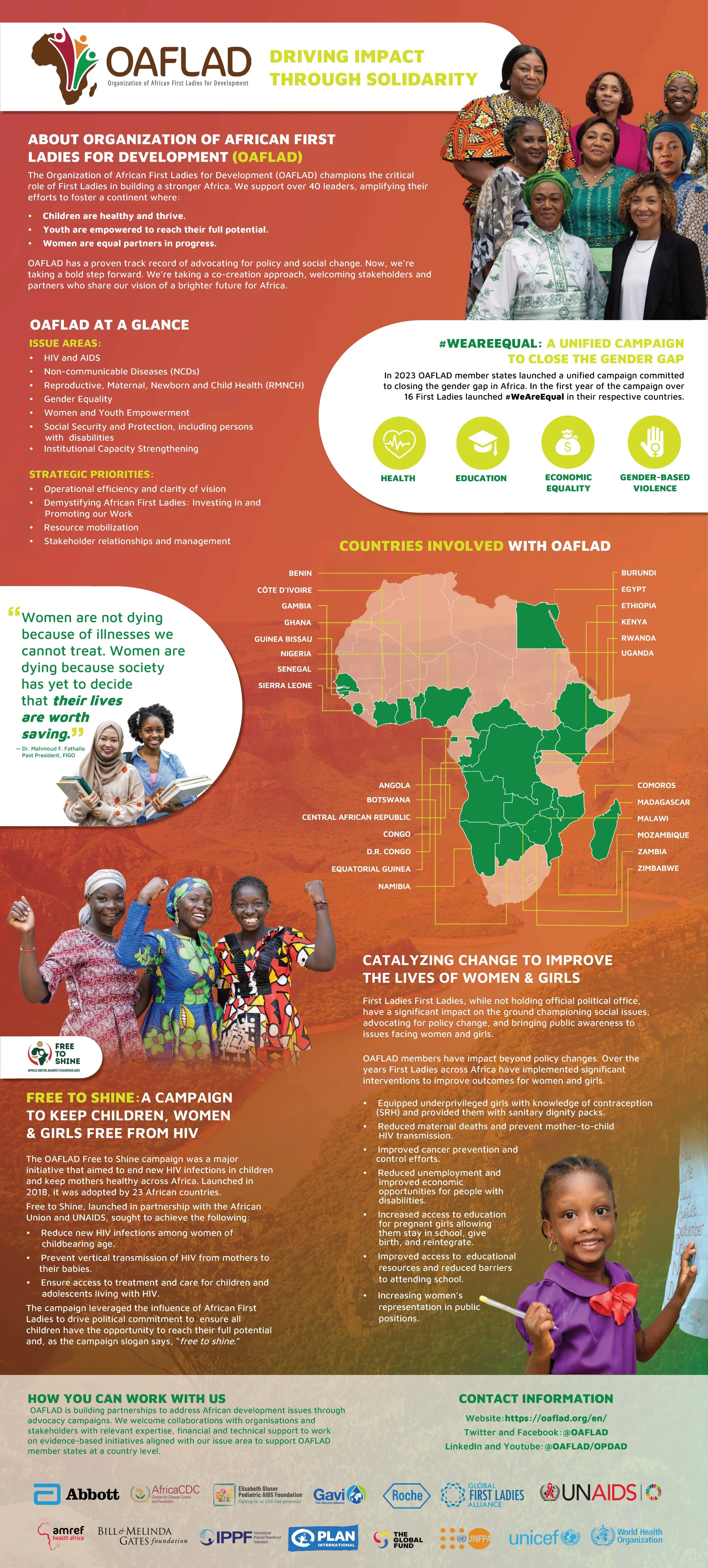 Digital Brochure for OAFLAD featuring #WeAreEqual Campaign
