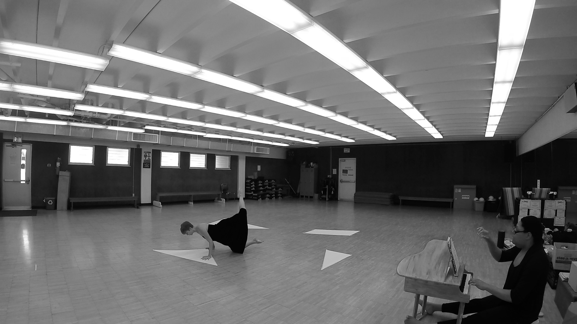 Exploring movement and sound. 