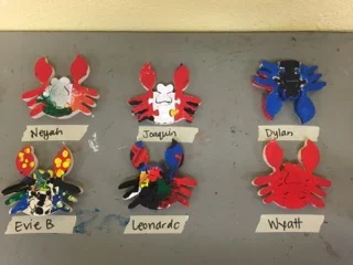  Look at these fanciful painted crabs...