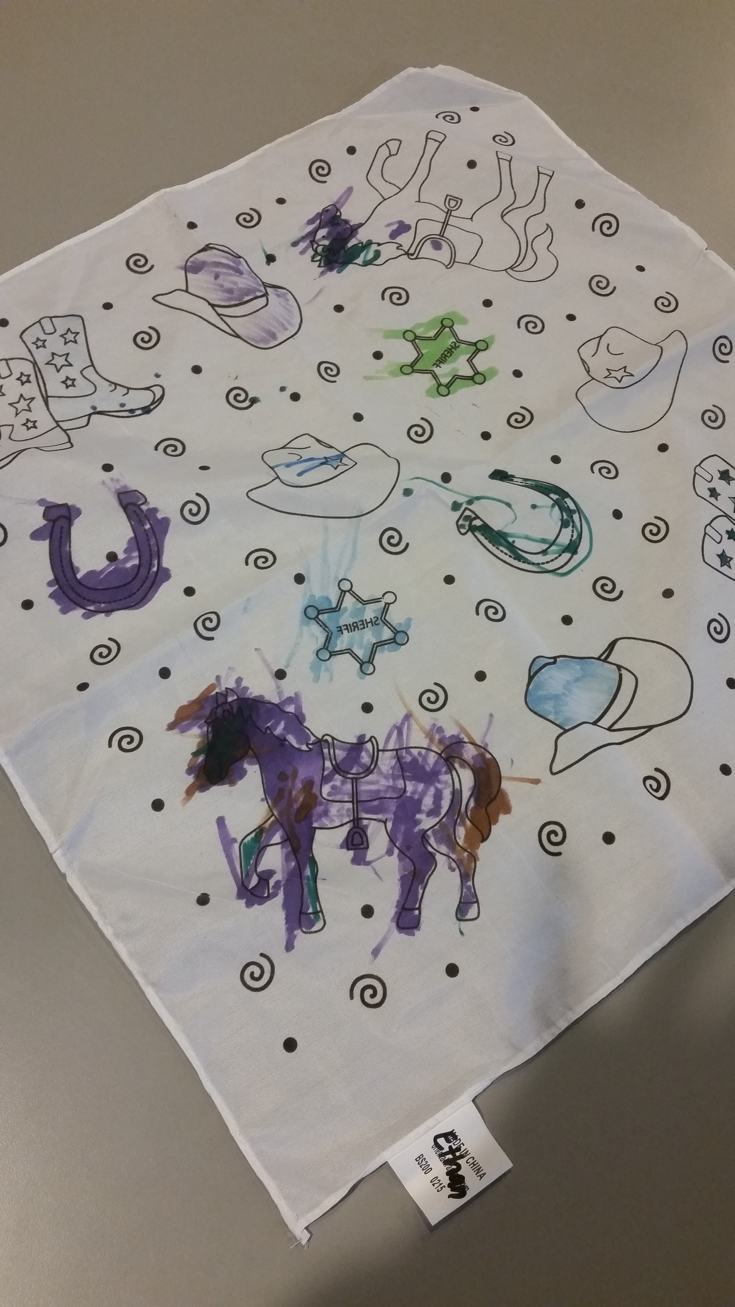 Campers were ready to giddy up with their Texas-themed bandanas.