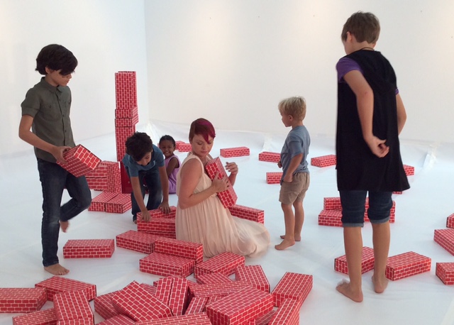 Santi, Gus, Gia, Paxton, Lily and I playing in the bricks! 