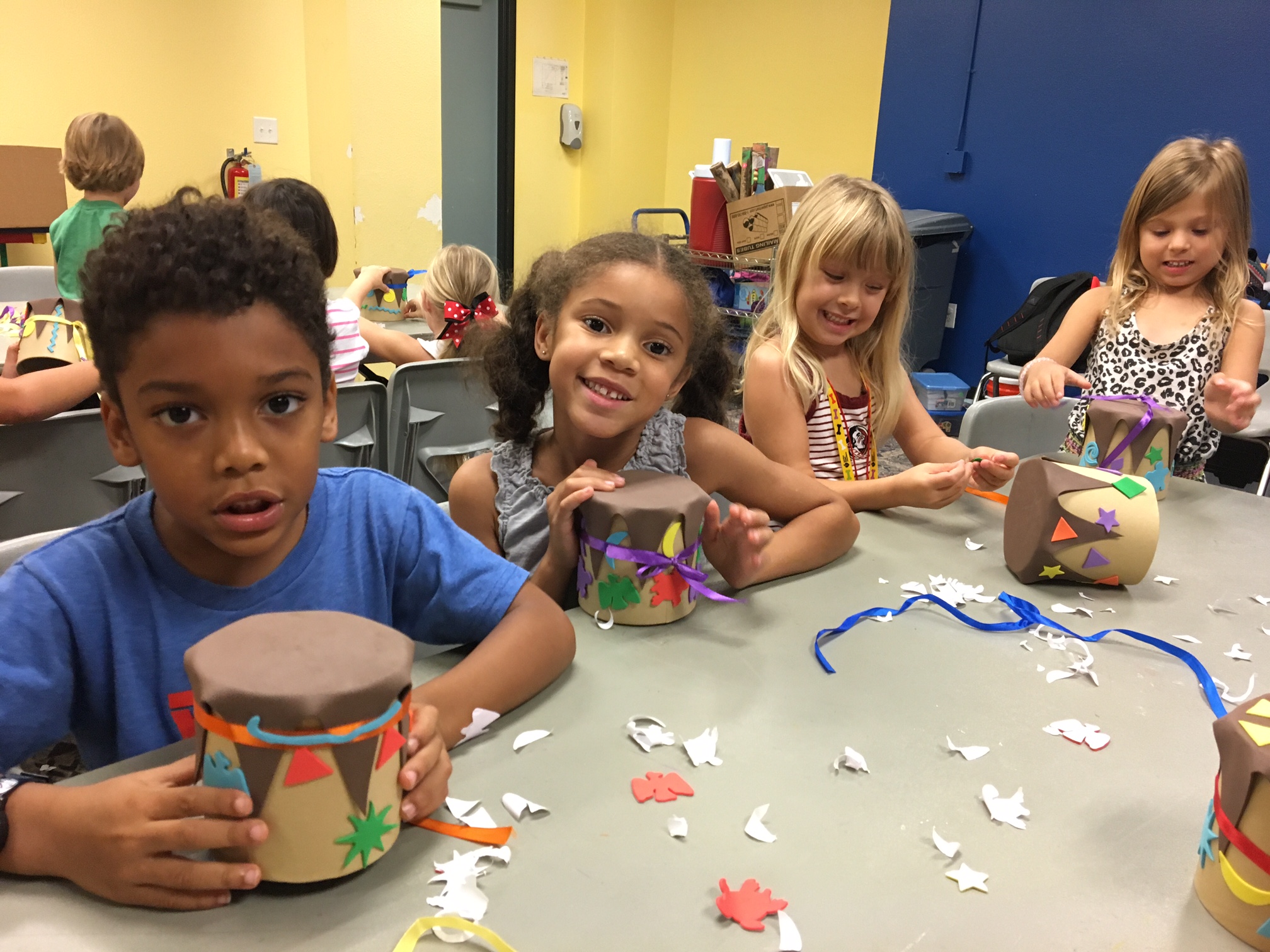 Great Ex campers also made and decorated their own tribal drums.