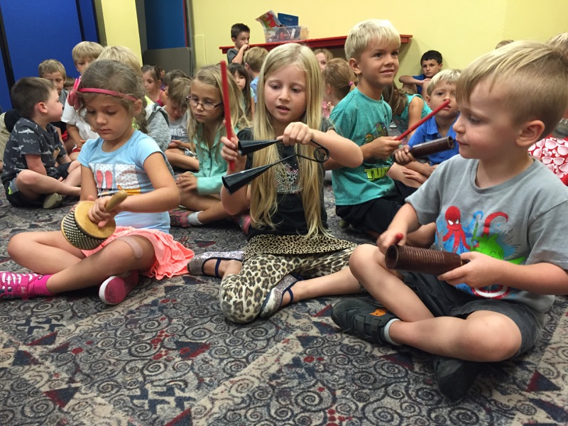 We enjoyed the iconic Great Ex program, Global Groove to explore telling stories with music and movement.