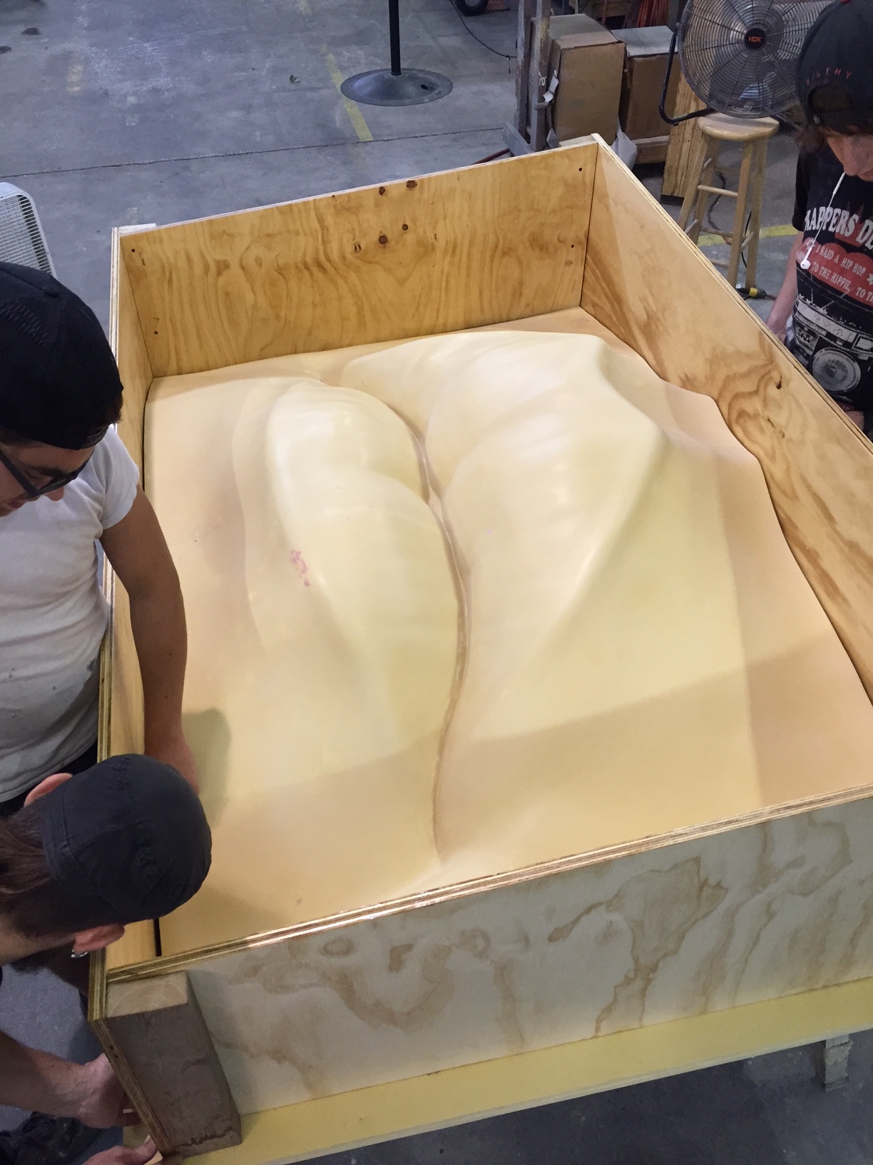 Here is the mold form being assembled.