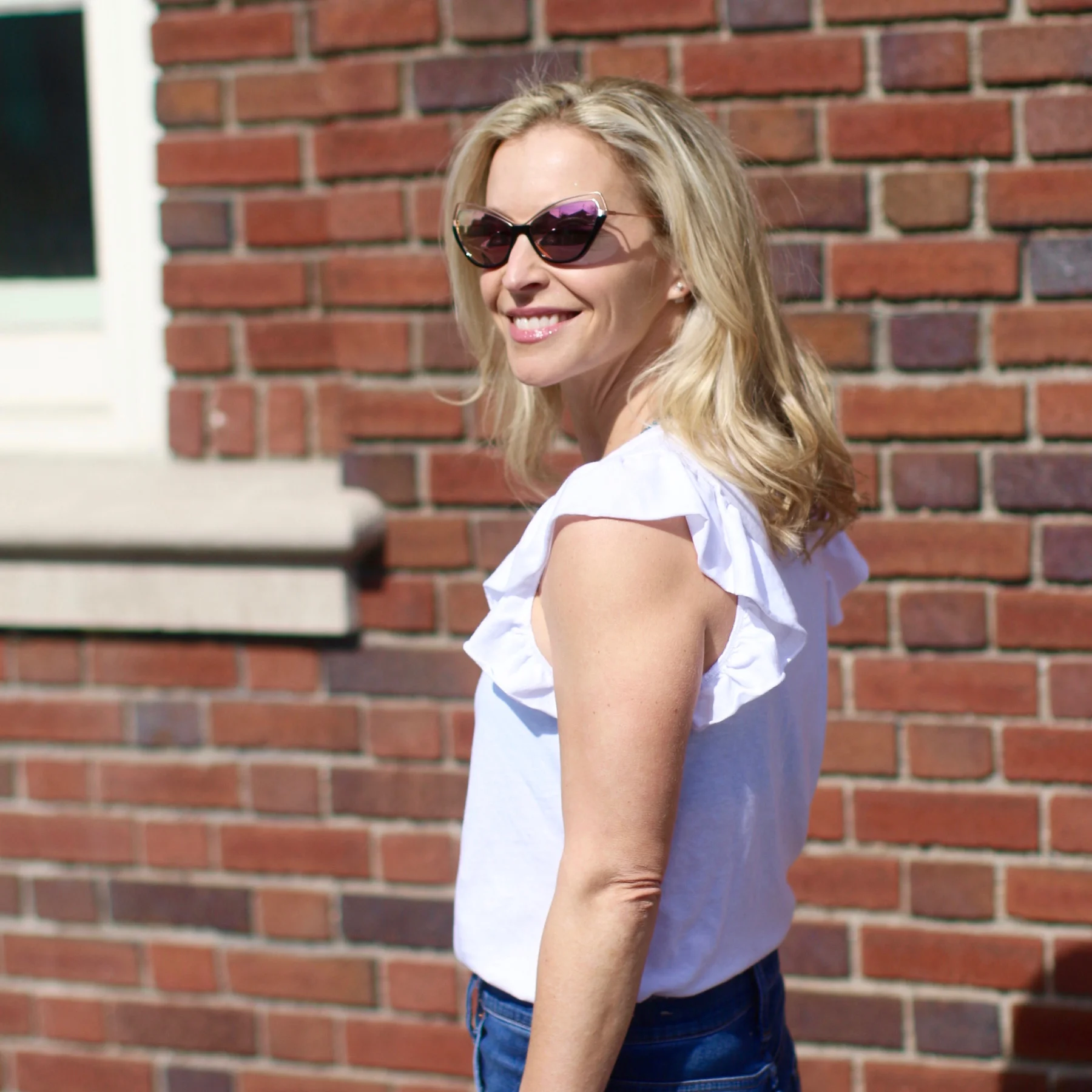 Sunglasses / T-Shirt (mine is from West and not available online, but similar styles here.)
