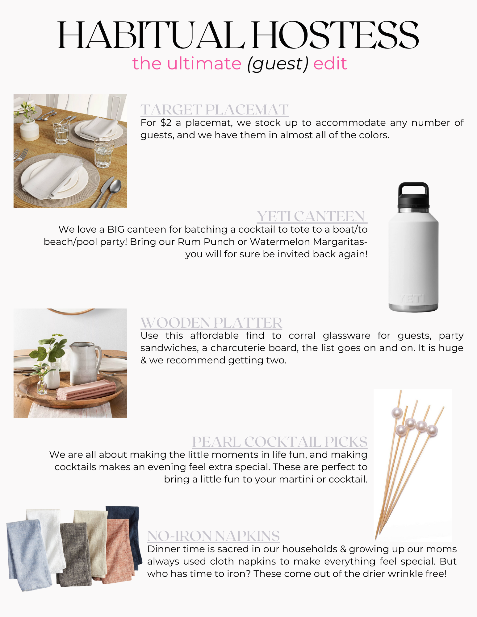 The Ultimate (Guest) Edit: Habitual Hostess Entertaining Must-Haves