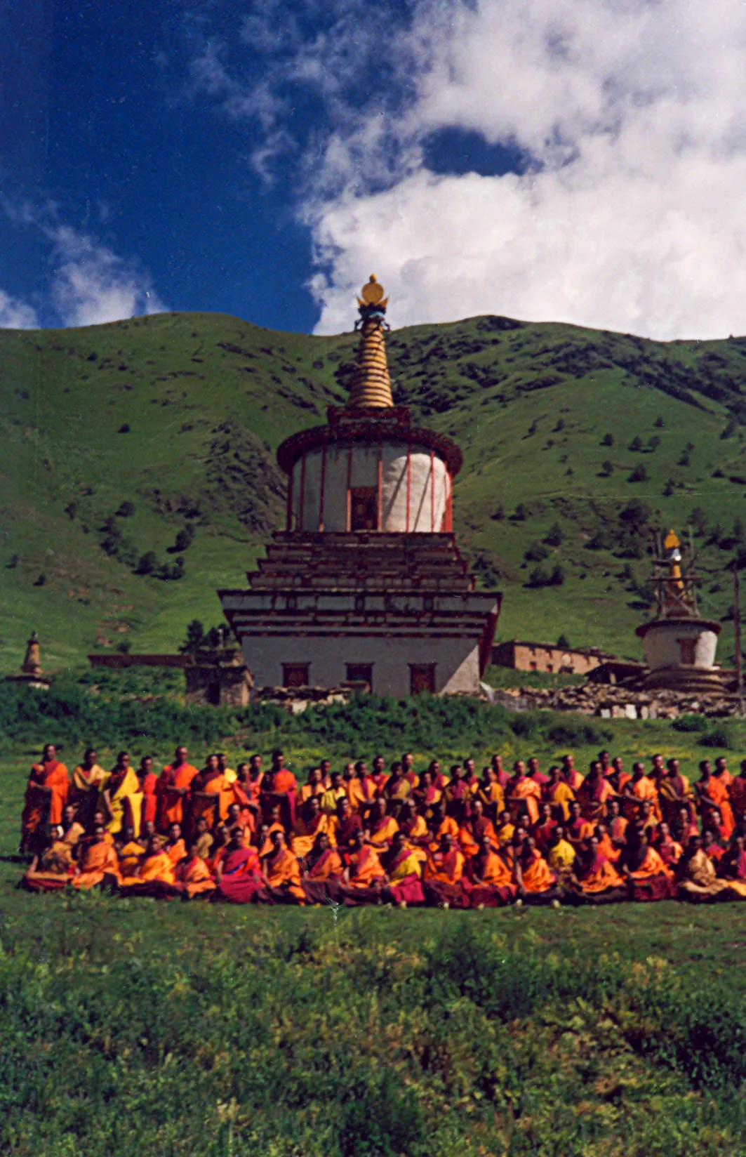 Monks at Dodrupchen Monastery. Golok, 1988