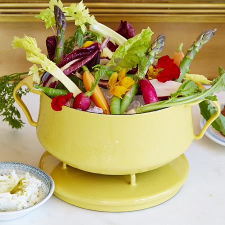 At Sauvage vegetables sit on crushed ice.