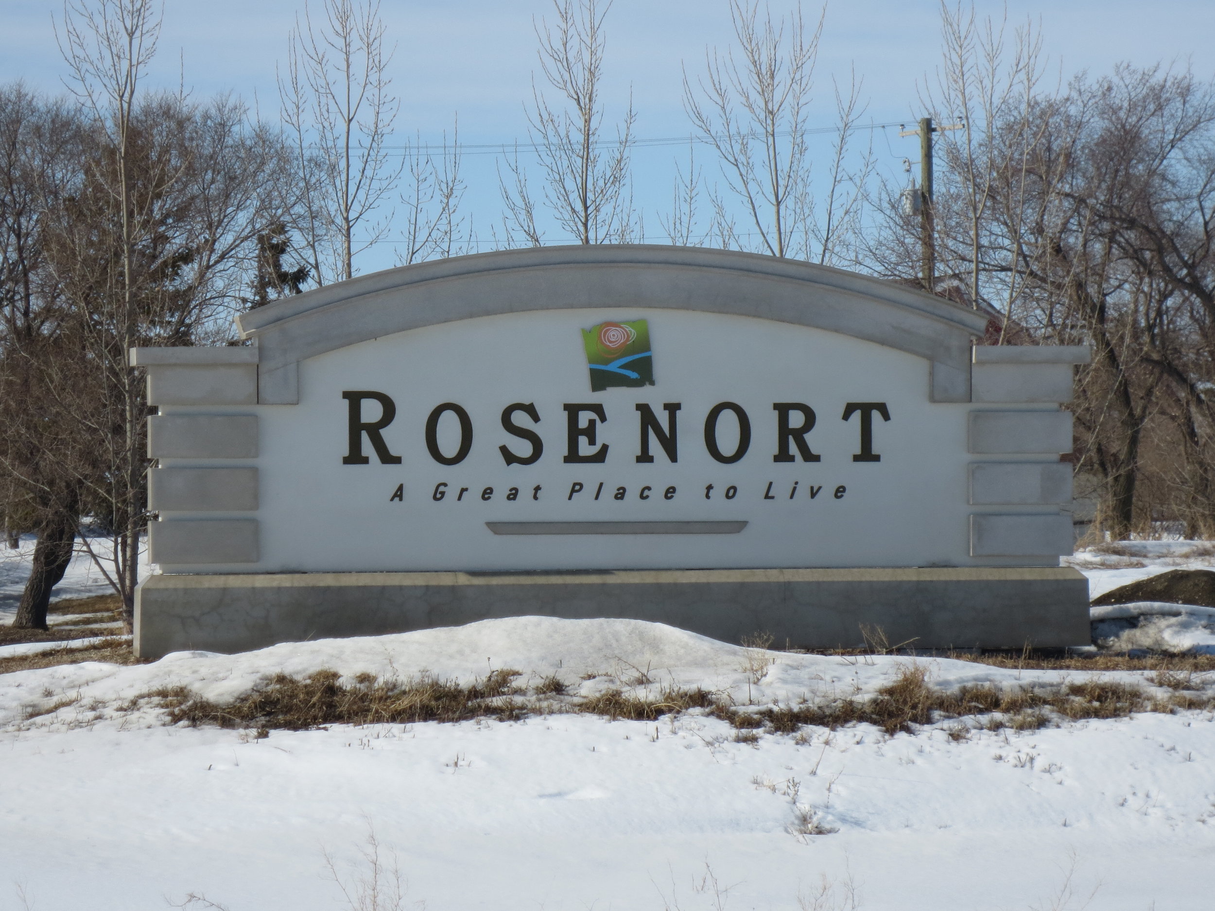 Rosenort Precast Sign