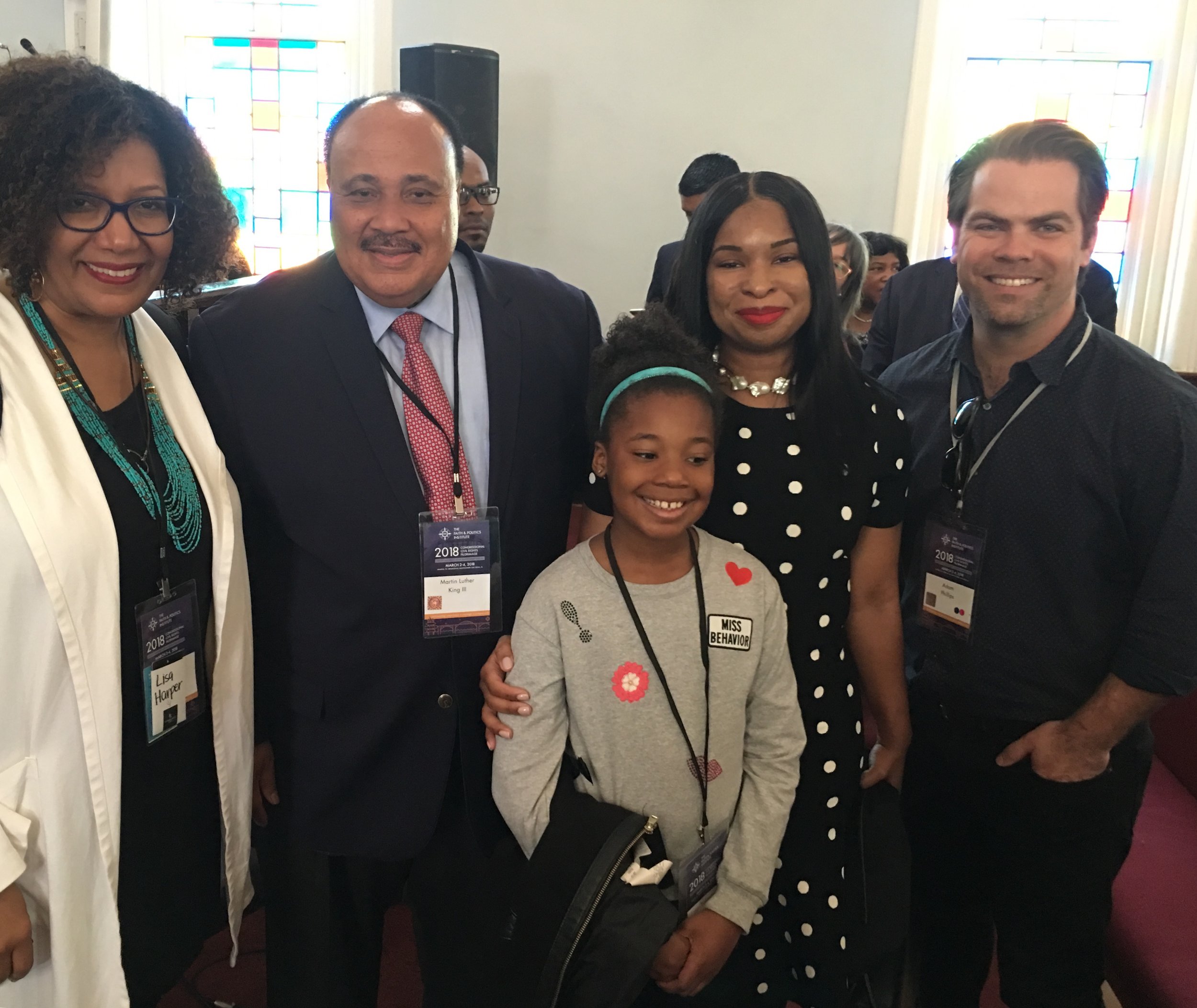  Lisa Sharon Harper and Adam Phillips with Martin Luther King III and his family 